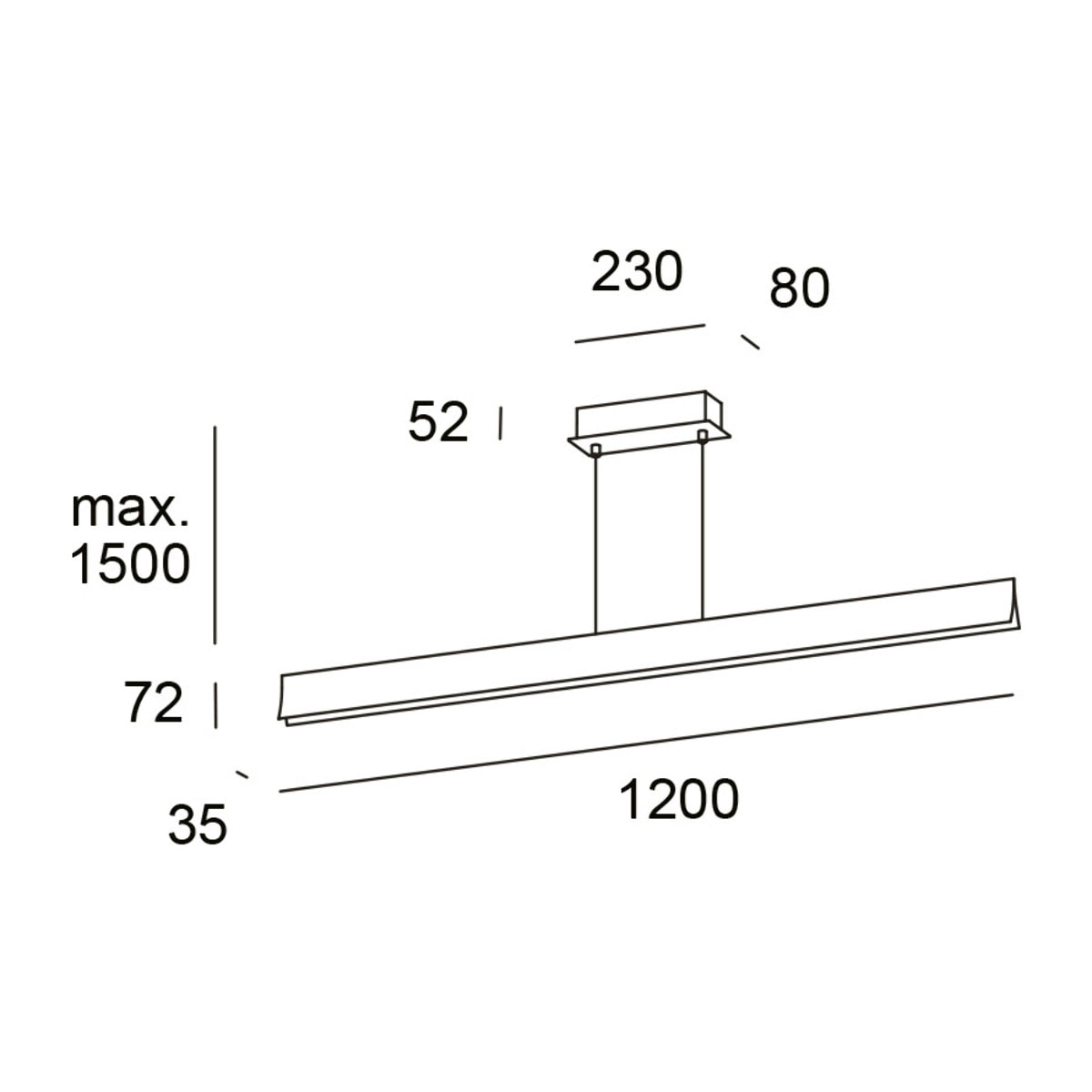 LEDS C4 Colgante Bravo LED 40.7 Blanco cálido - 3000K ON-OFF Oro 3075lm