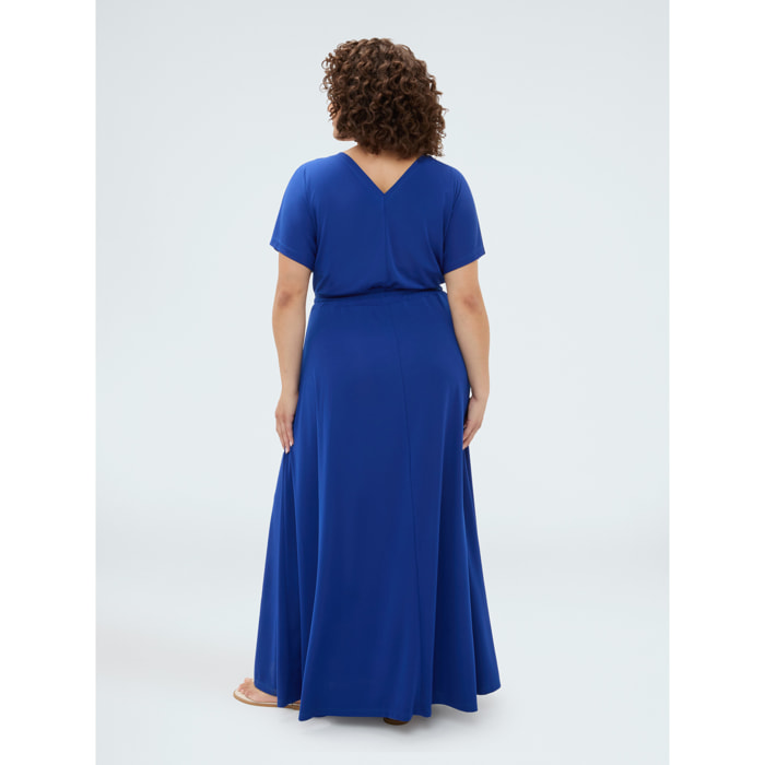 Fiorella Rubino - Vestito Pretty in jersey con coulisse in vita - Blu