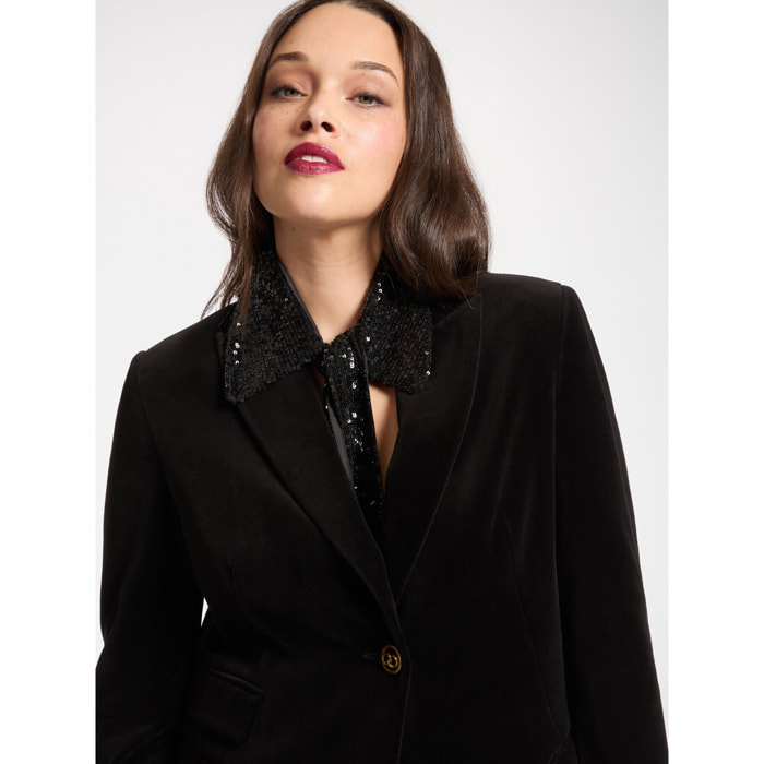 Elena Mirò - Colletto ricamato - Nero