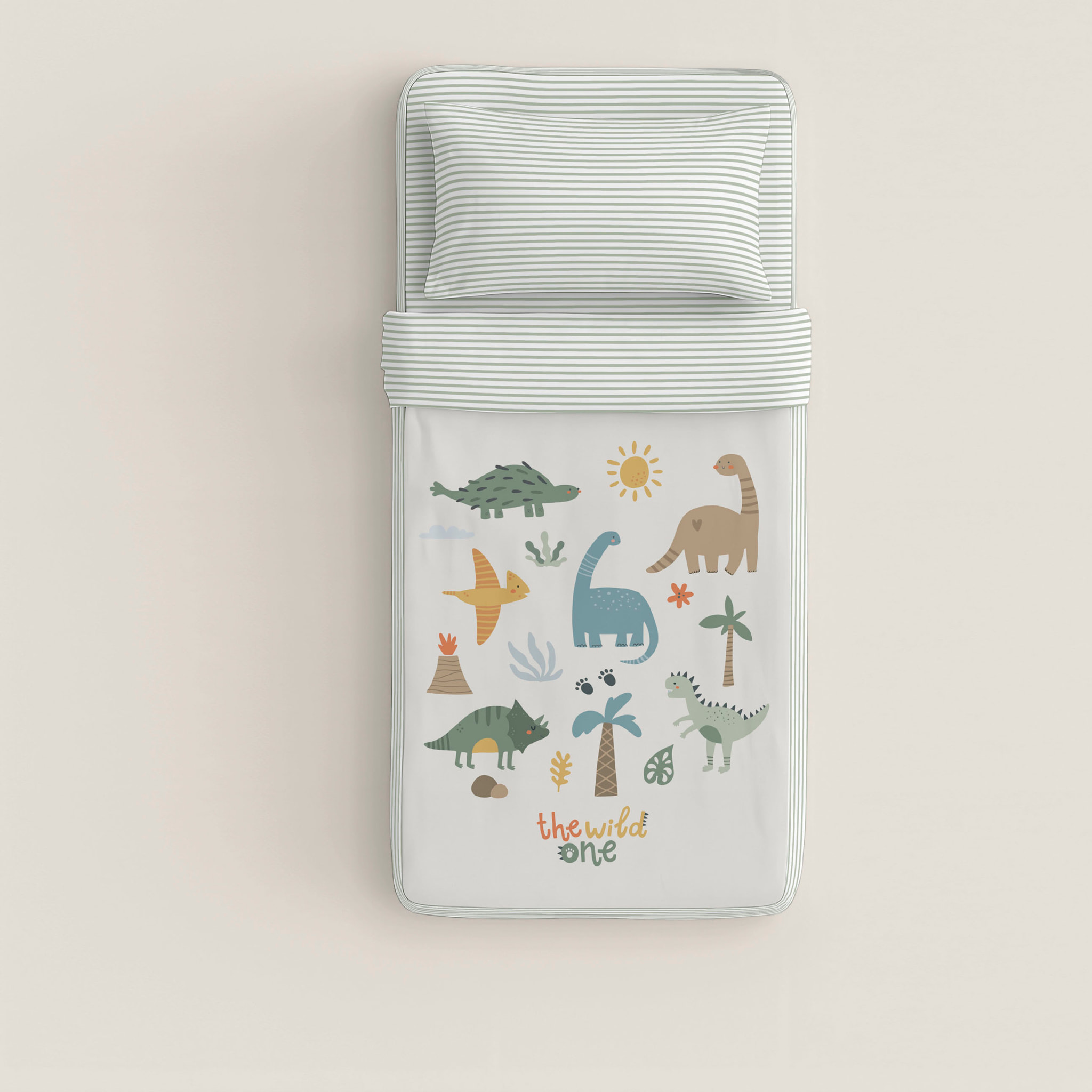 Cool Kids - Saco Nórdico Estampado - Infantil - Con cremallera - Incluye 1 Funda de Almohada - 100% Algodón - Dinoland