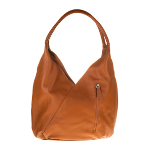 FIRENZE ARTEGIANI Borsa a Spalla da Donna Ponteranica Vera Pelle Dollaro Made in Italy 36x17x23 Cm. Colore: pelle