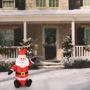 Papa noel inflable con luces led 85x45x120cm