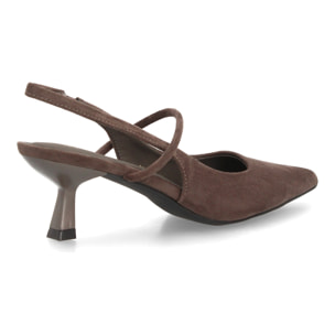 Zapato salon destalonado con tiras