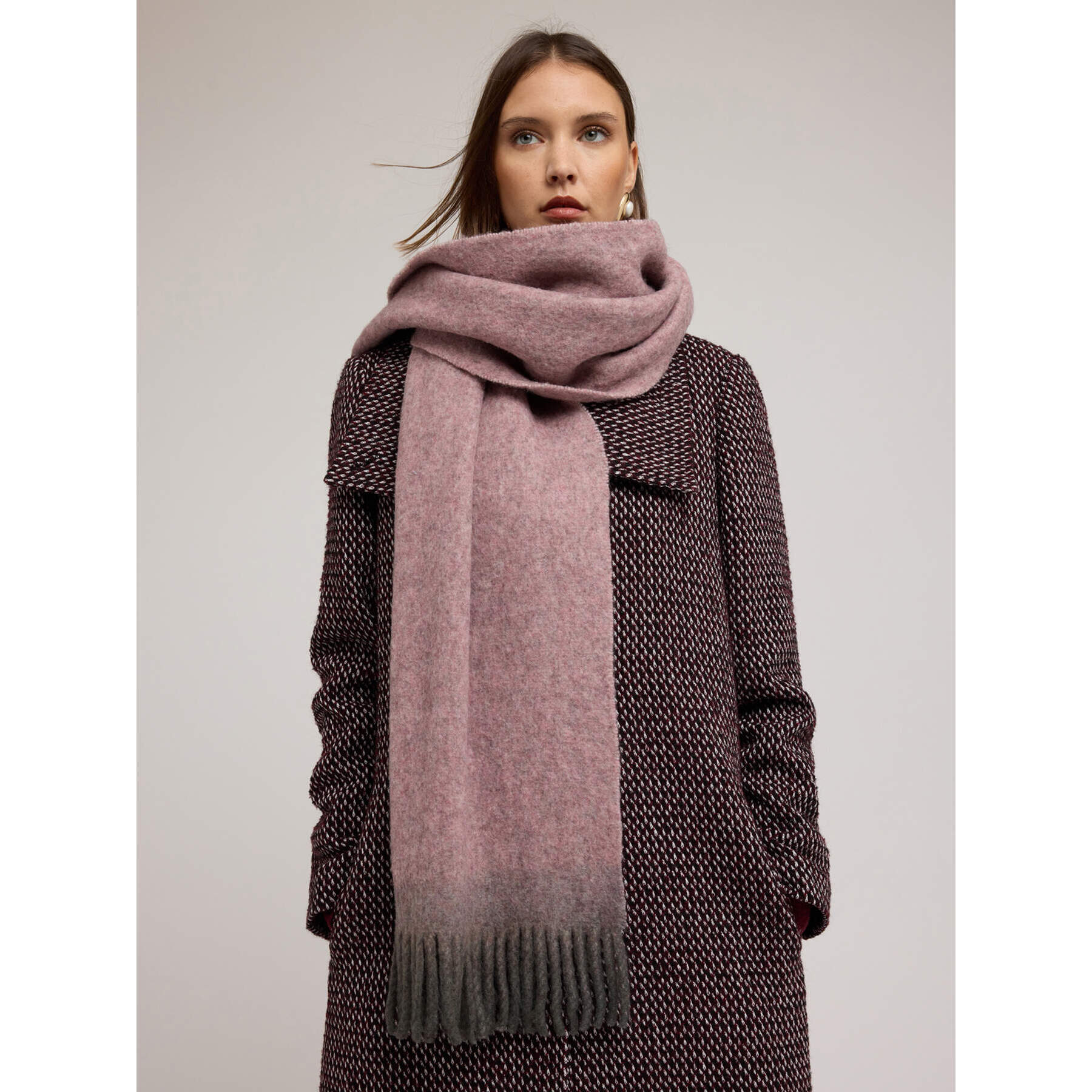 Motivi - Bufanda larga degradada con flecos - Violeta