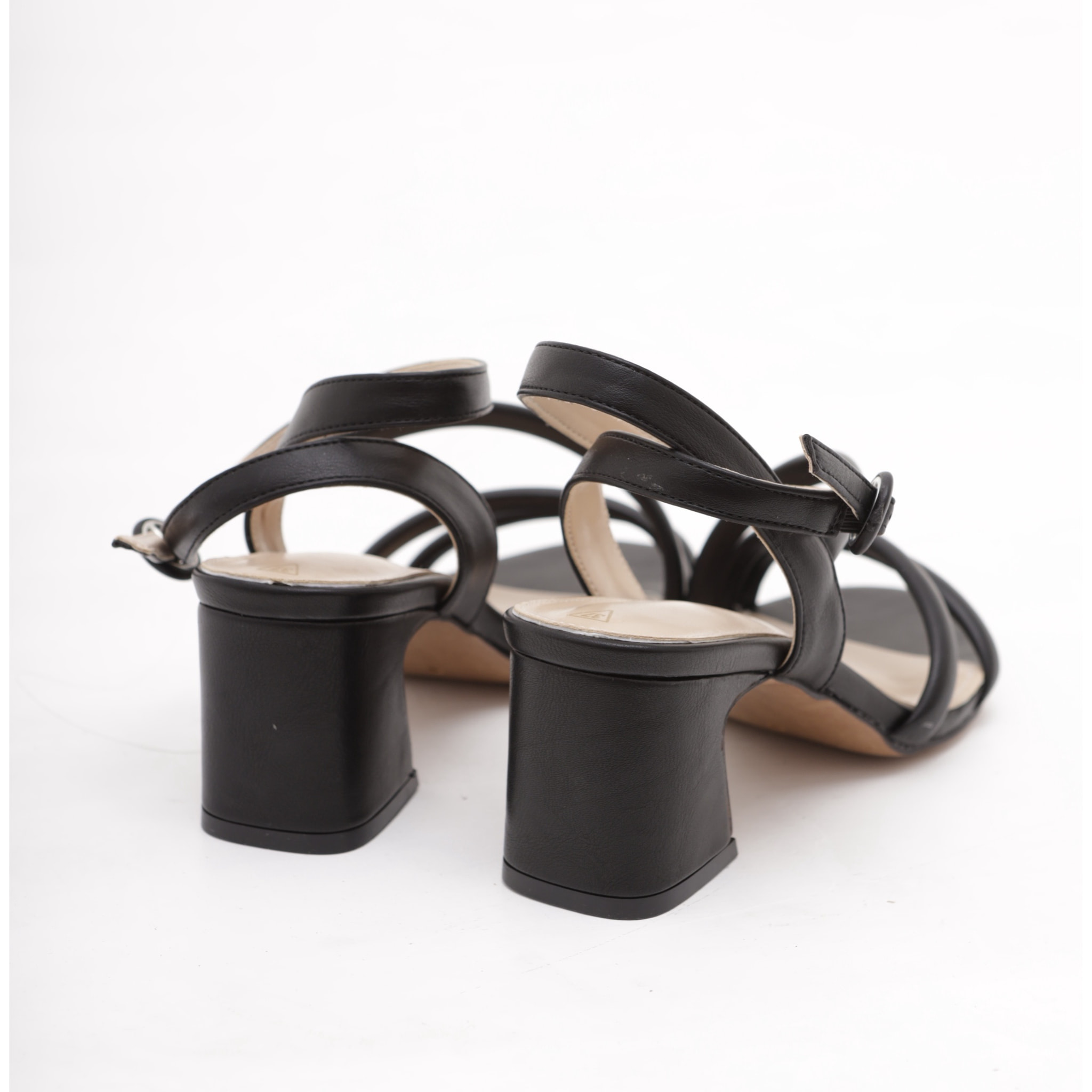 SANDALO TRE FASCE CHOCOLA' NERO