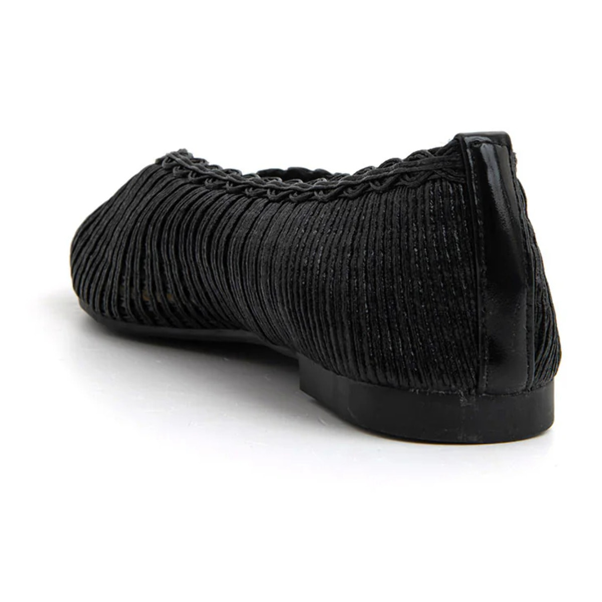 Ballerina texture-chic a punta - NERO