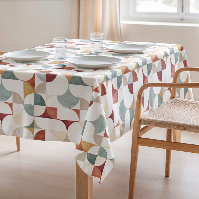 Mantel estampado antimanchas NAGORE MULTICOLOR