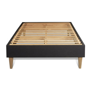 Ensemble Matelas Sommier 90x200 cm - Sommier Noir (en kit) - Flexy