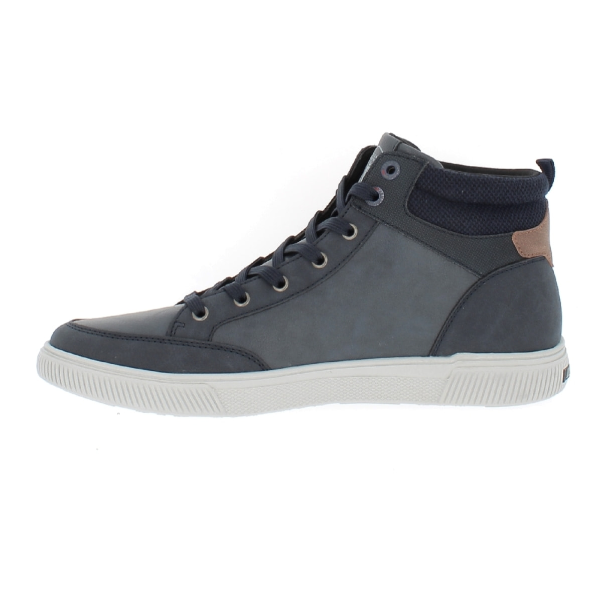 Armata di Mare Scarpe Uomo Sneakers Alte Casual Stringate con Soletta Rimovibile in Memory Foam AMU W23M405 Navy