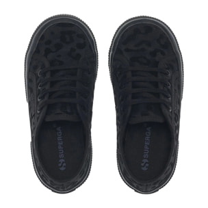 Superga - Bambina Nero - 2750 KIDS NET LEOPARD