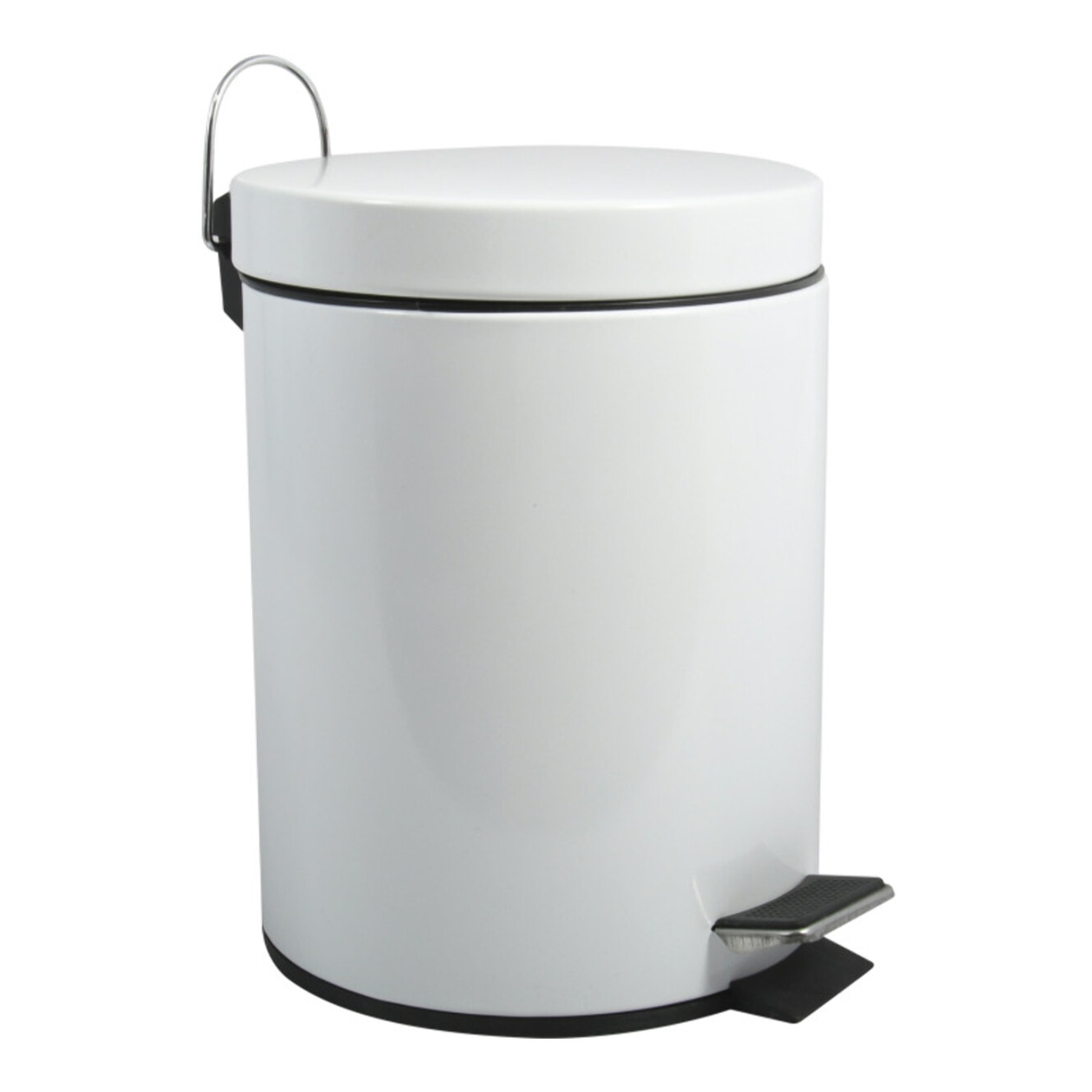 Poubelle à pédale Inox 5L Blanc MSV