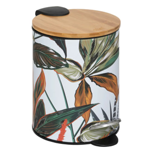 Poubelle métal soft close 3L "Palawan" multicolore