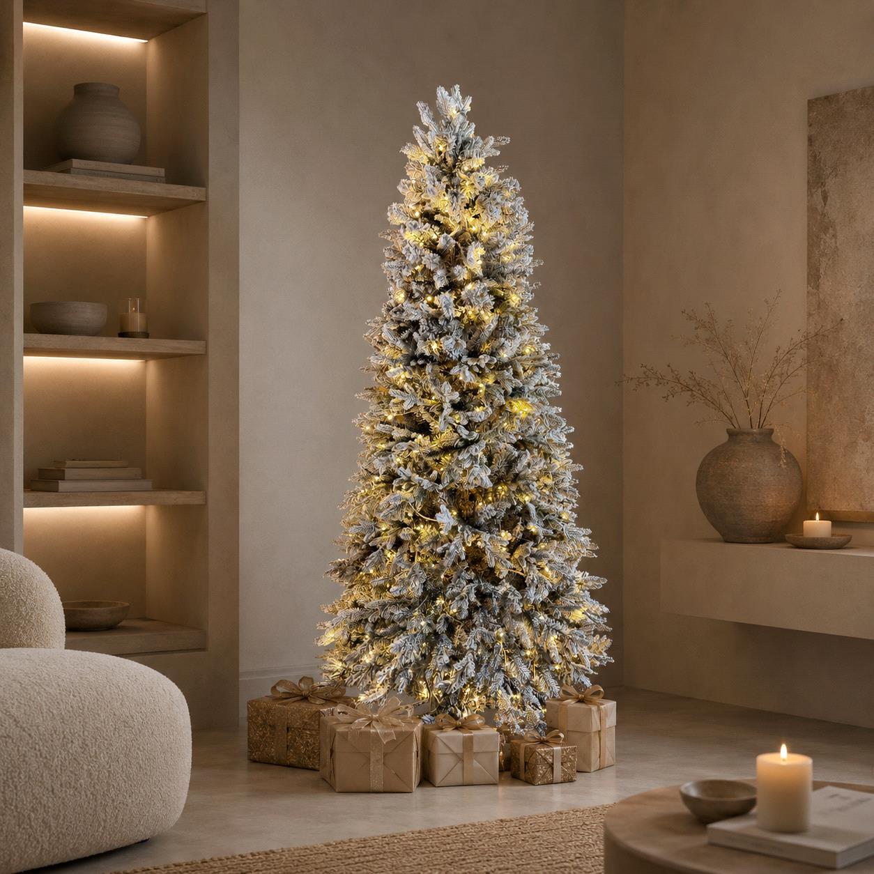 230 ab.cervino med con neve 600 led 1026/t - Pezzi 1 - VERDE - Bianchi Dino SpA