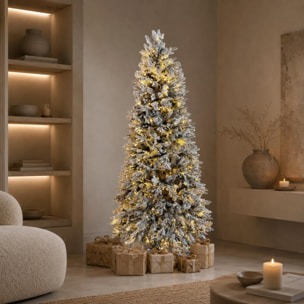 230 ab.cervino med con neve 600 led 1026/t - Pezzi 1 - VERDE - Bianchi Dino SpA