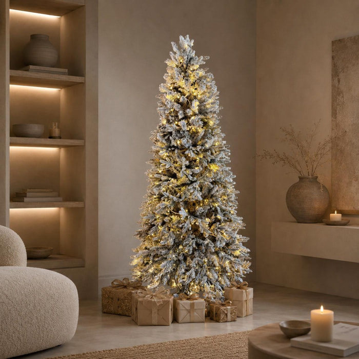 230 ab.cervino med con neve 600 led 1026/t - Pezzi 1 - VERDE - Bianchi Dino SpA