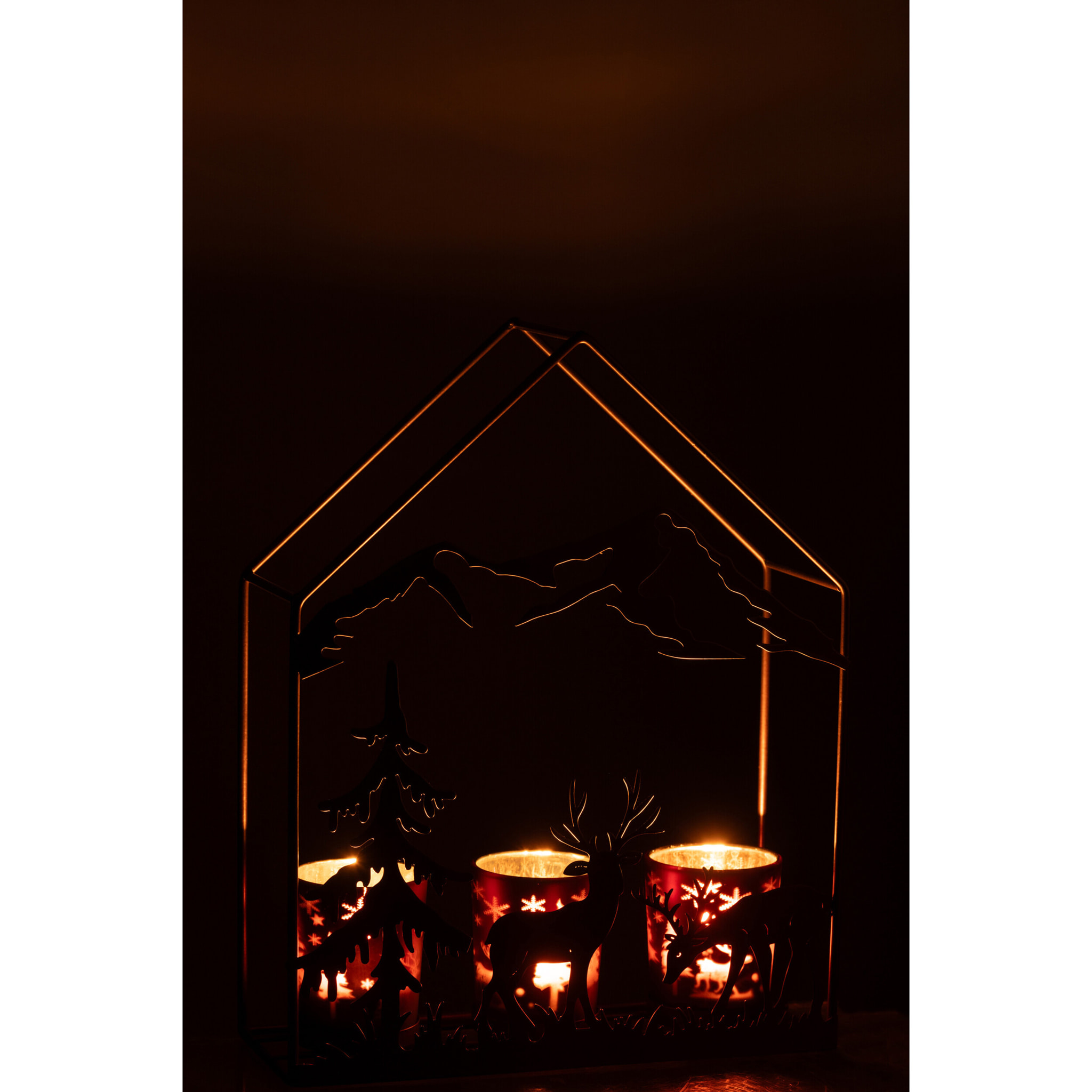 J-Line photophore 3 Verres - fer - brun