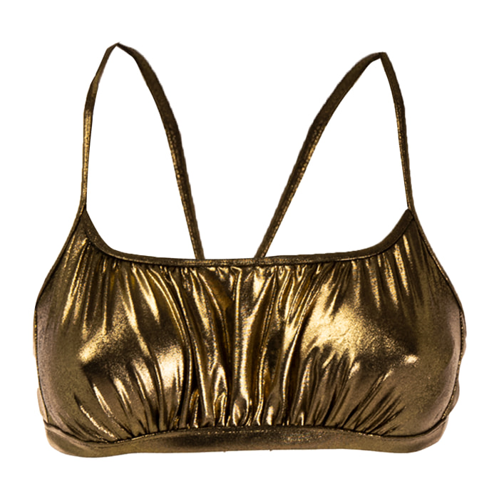 TRUSSARDI reggiseno fascia mare donna gold lux