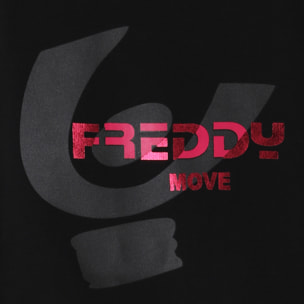 Tuta bambina in cotone con stampa metallizzata