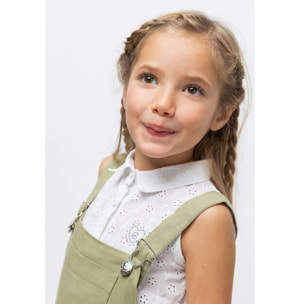 Abito salopette color  per bambina