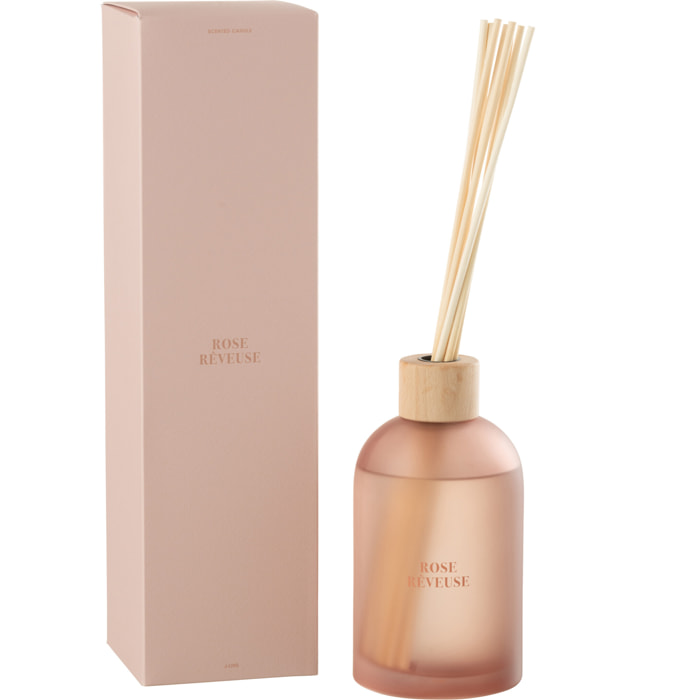 J-Line Bâtonnets parfumés Accords Essentiels - Rose Rêveuse - rose - 550ml