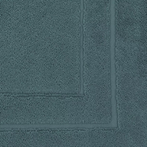 Tapis de bain pur coton 900 g/m² uni bleu Elea petrole