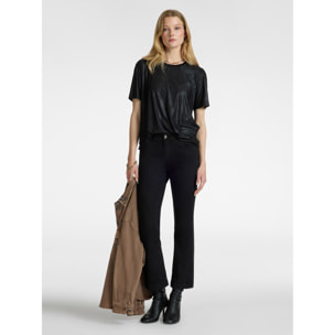 Elena Mirò - Camiseta con efecto brillante - Negro