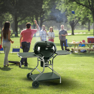 Barbecue a carbonella con carrello