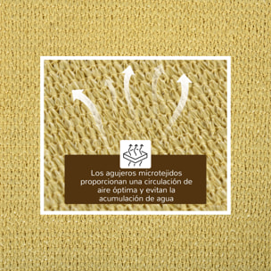 Toldo Vela de Sombra Rectangular 6x4 m Toldo de Terraza Protección Rayos UV para Exterior Patio Jardín Beige