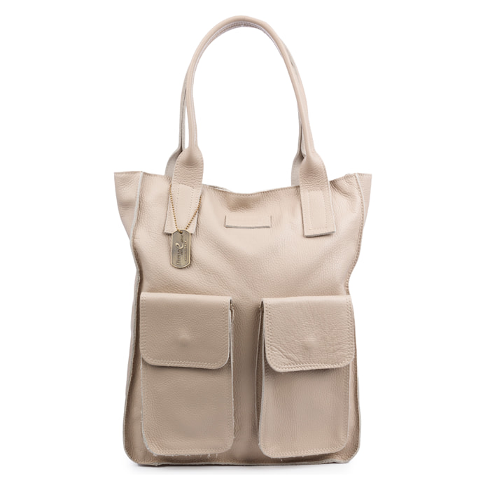 Bellona Borsa Tote Donna. Pelle autentica Dollaro