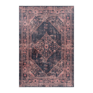 FIESTA - Tapis oriental effet vieilli rouge