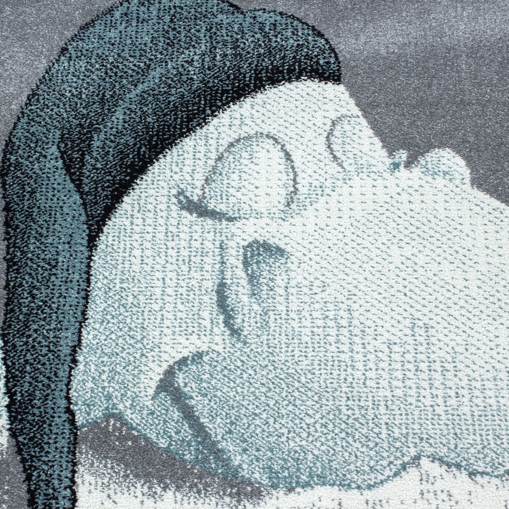 BAMBI - Tapis enfants à motif dinosaure bleu