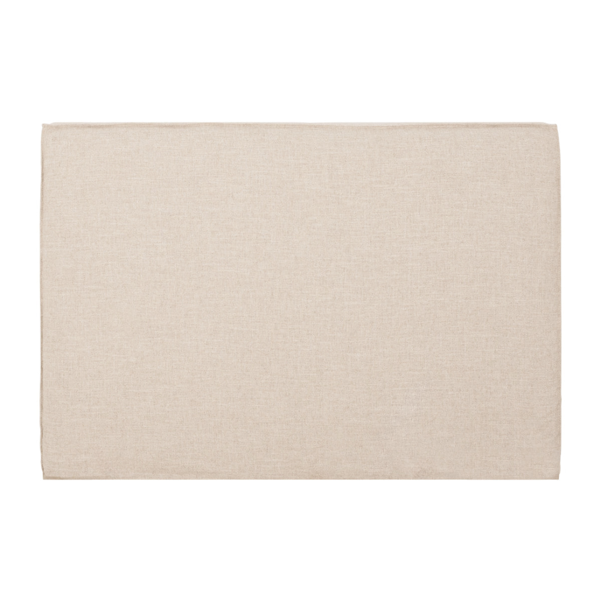Tête de lit tapissée déhoussable en lin beige en différentes tailles