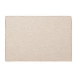 Tête de lit tapissée déhoussable en lin beige en différentes tailles