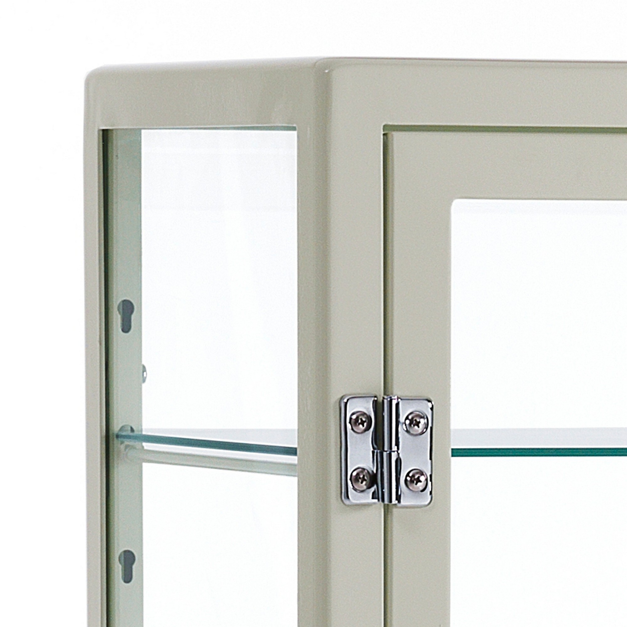 Vitrine à 2 portes Tomasucci MASH WHITE, en acier et verre, blanc