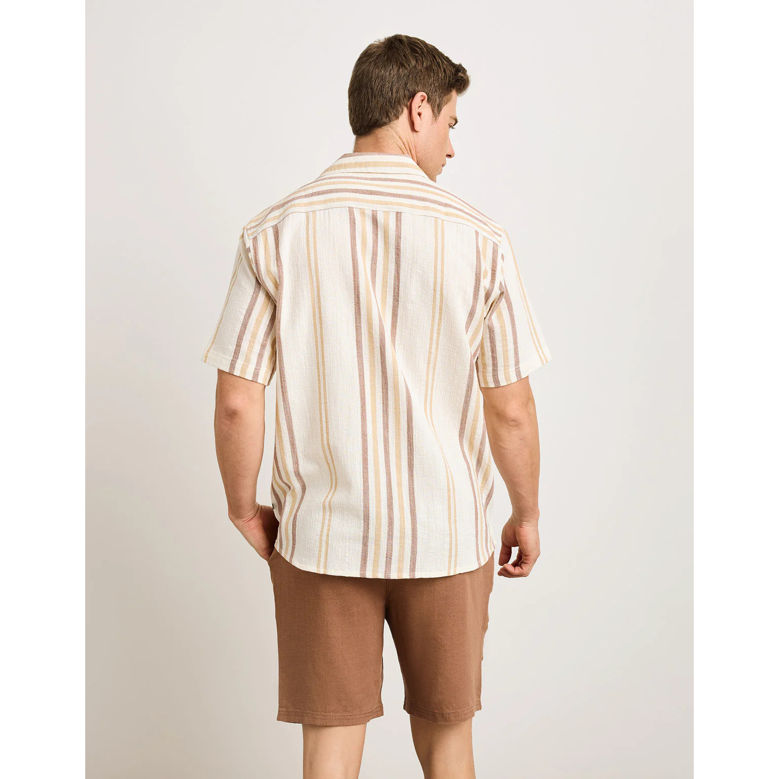 Camisa Manga Corta Marrón - Isao