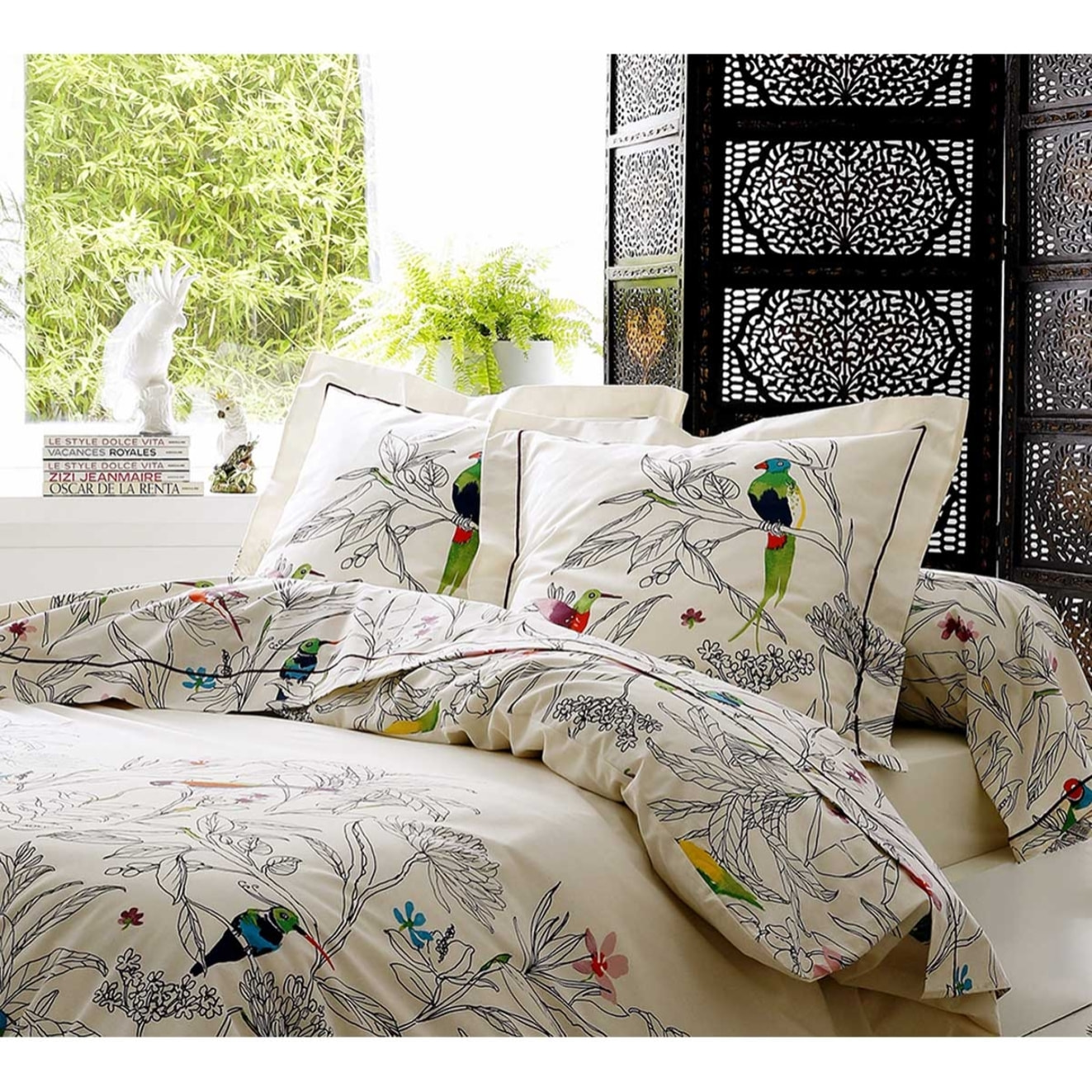 Taie d'oreiller faune et flore - Ecru