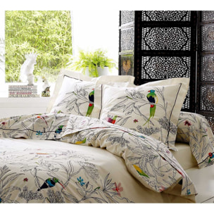 Taie d'oreiller faune et flore - Ecru