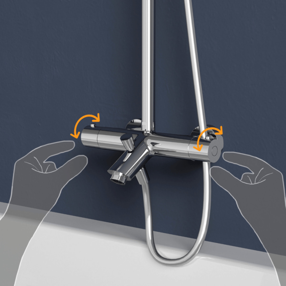 Colonne bain douche thermostatique Aquaheat Bliss 250 B