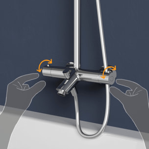 Colonne bain douche thermostatique Aquaheat Bliss 250 B