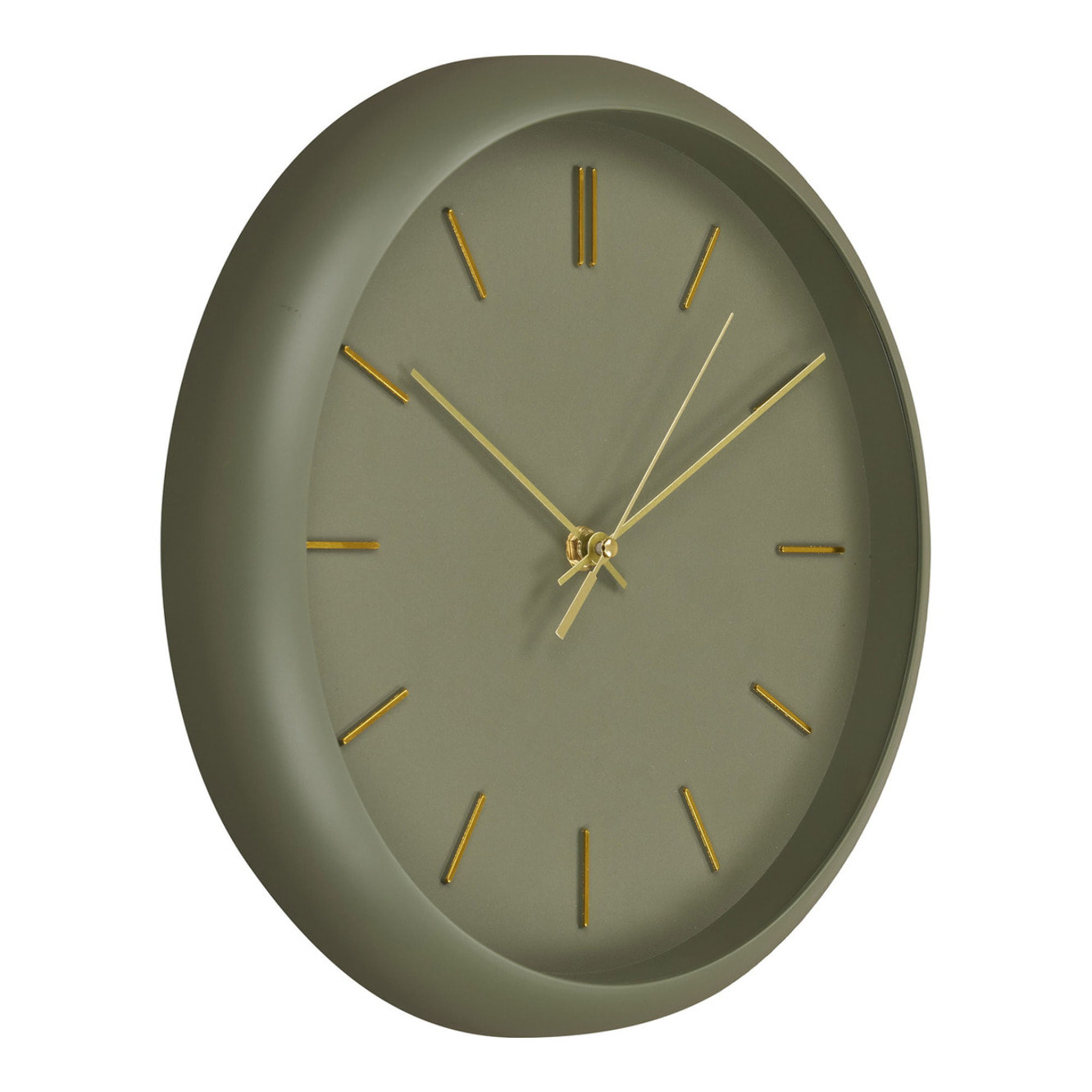 Orologio da parete Rossano verde con movimento silenzioso ø30 cm