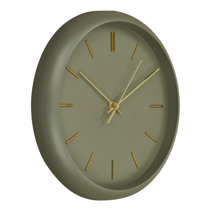 Orologio da parete Rossano verde con movimento silenzioso ø30 cm