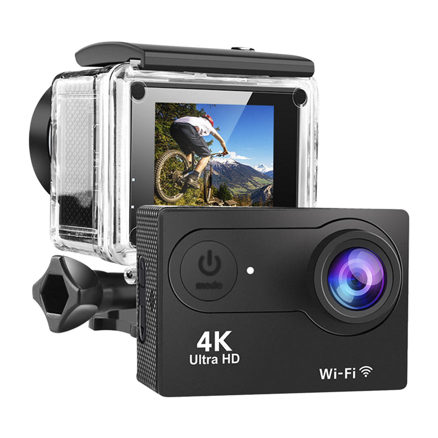 Cámara deportiva H9R, 4K UHDV 60 fps y 20 mpx. Pantalla 2", Wi-Fi, estabilizador de imagen, sensor Sony, mando.