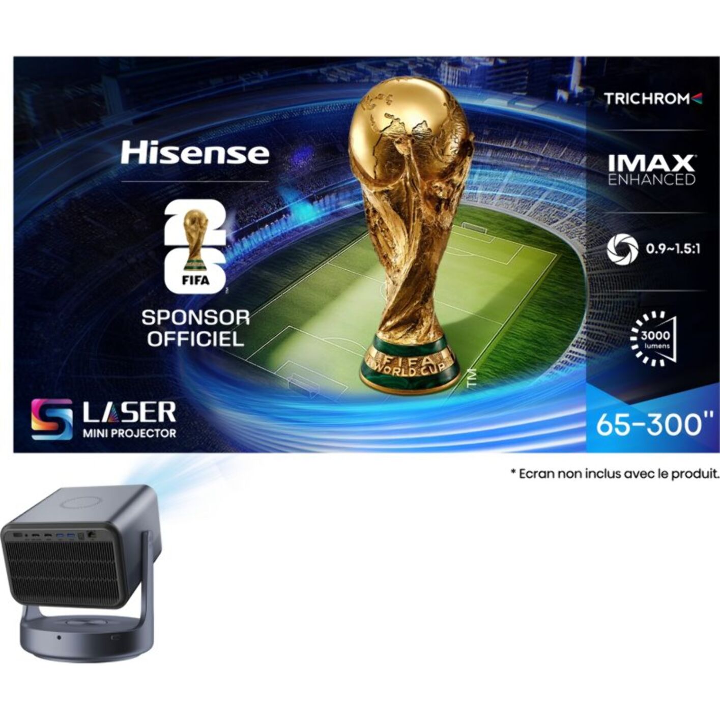 Vidéoprojecteur home cinéma HISENSE Laser TV Trichroma C2 Ultra 4K