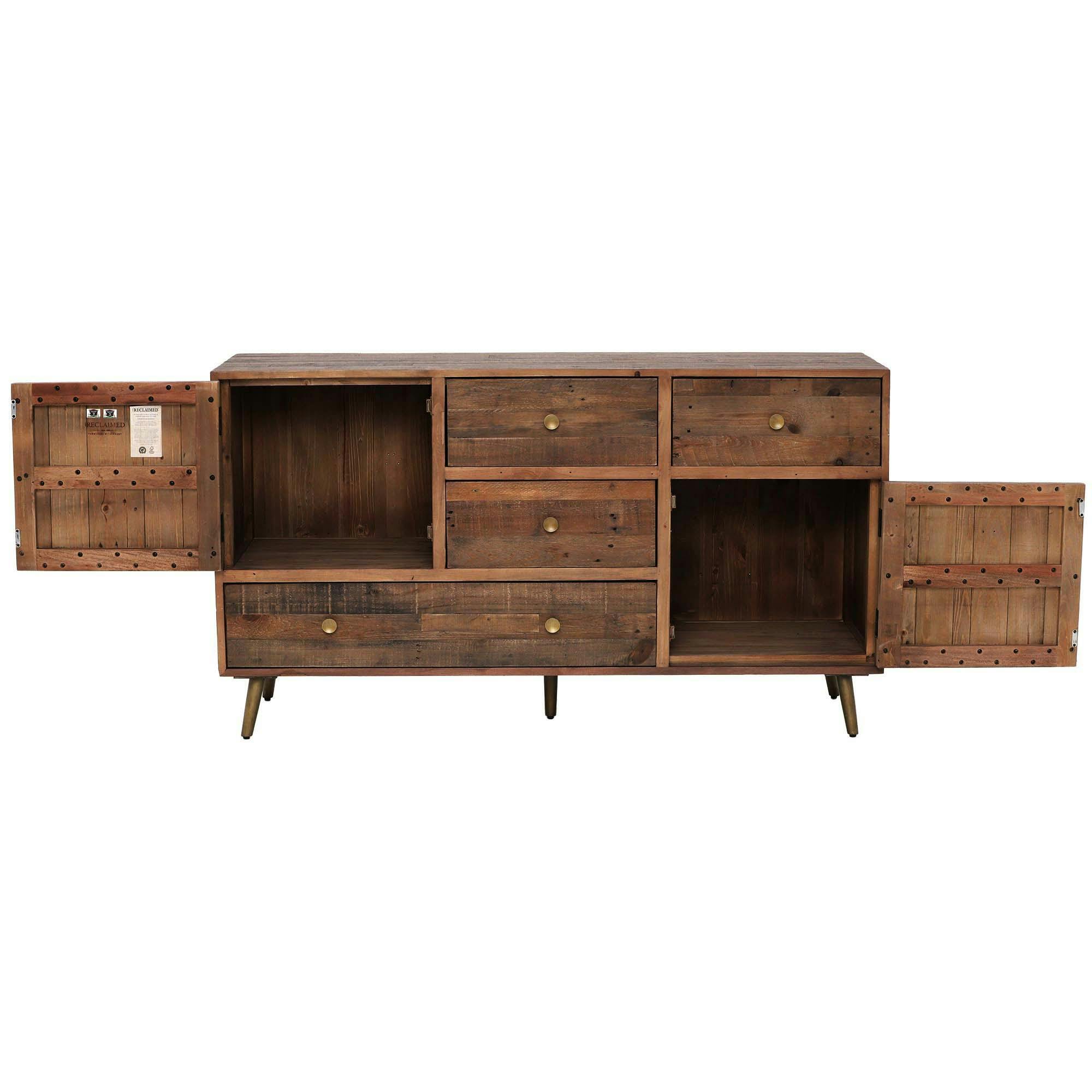 Buffet 152 cm en bois recyclé ADELAIDE