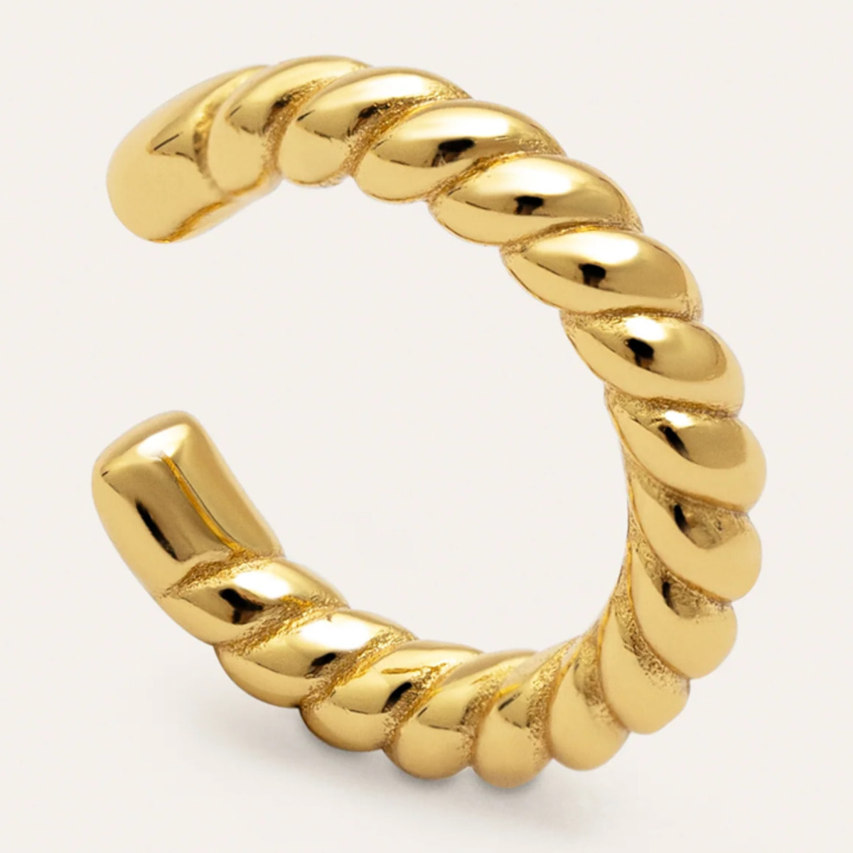 Pendiente Suelto Ear Cuff Tressia Plata Baño Oro