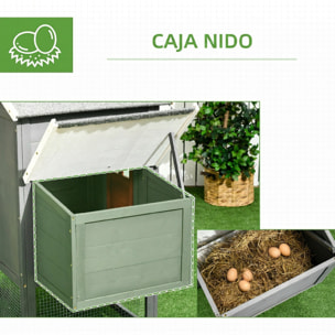 Gallinero para Exterior Grande de Madera, 300x66x116 cm, para 3-6 Gallinas, Gallinero con Nido, Corral, Bandeja Extraíble, Techo Asfáltico, Rampa, Puerta con Cerradura, Conejera, Gris