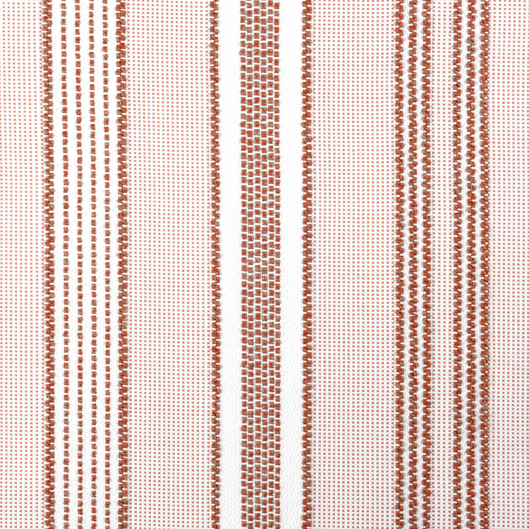 Rideau extérieur déperlant rayé - Orange corail
