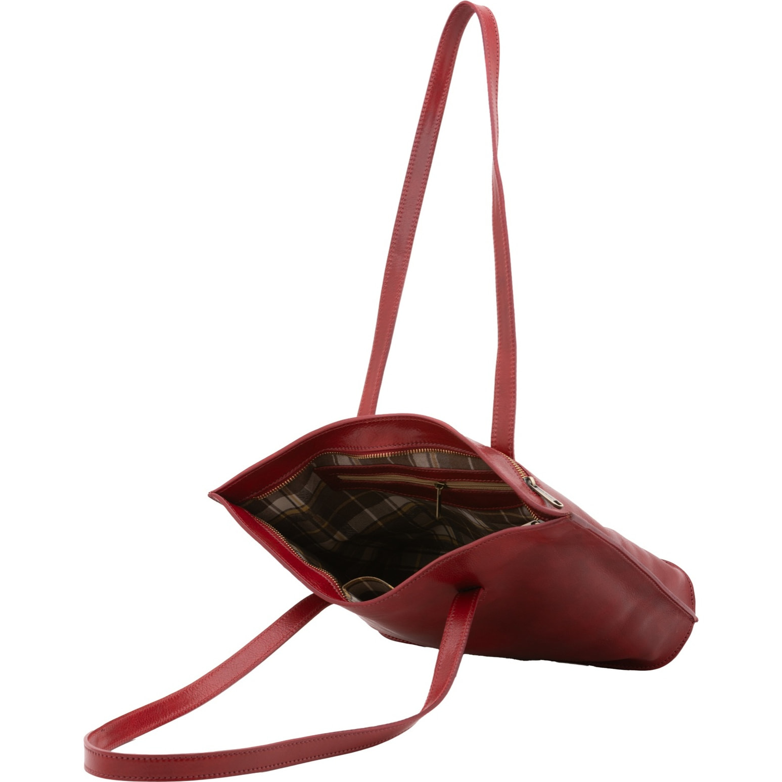 Borsa a spalla da donna - Modello False - 100% pelle - 27.0 x 38.5 x 10.0 cm