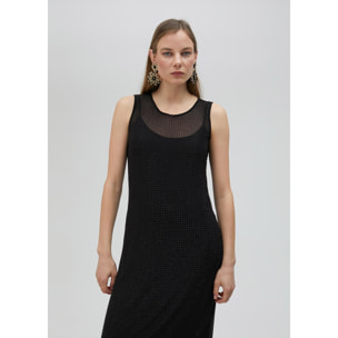 Abito in tulle con strass abbinati