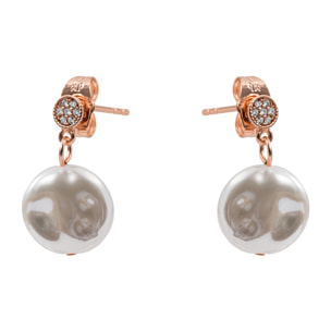 Pendientes Rajlas acabado oro rosa 18k